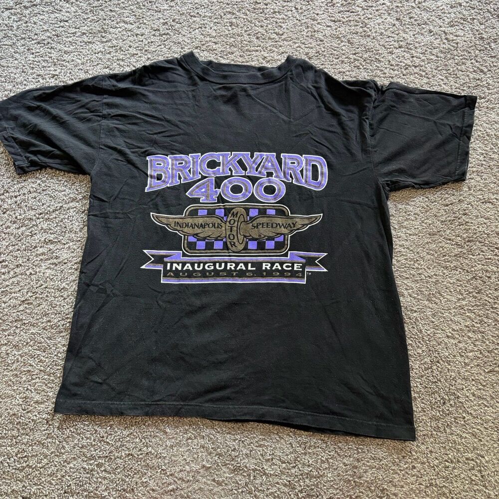 VTG 1994 Brickyard 400 T-Shirt Size L Inaugural Race NASCAR Indy Motor Speedway